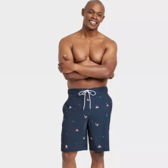 NWT - Men's Navy Board Swim Trunks - XXL - Goodfellow & Co. - Picture 3 of 3